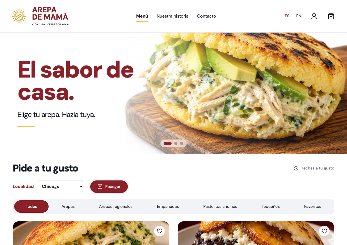 Arepa de Mamá — Website design
